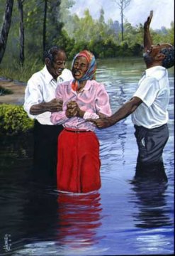Grandmas Kitchen - Gullah Art, African American Art by John Jones at  Gallery Chuma, Charleston, SC